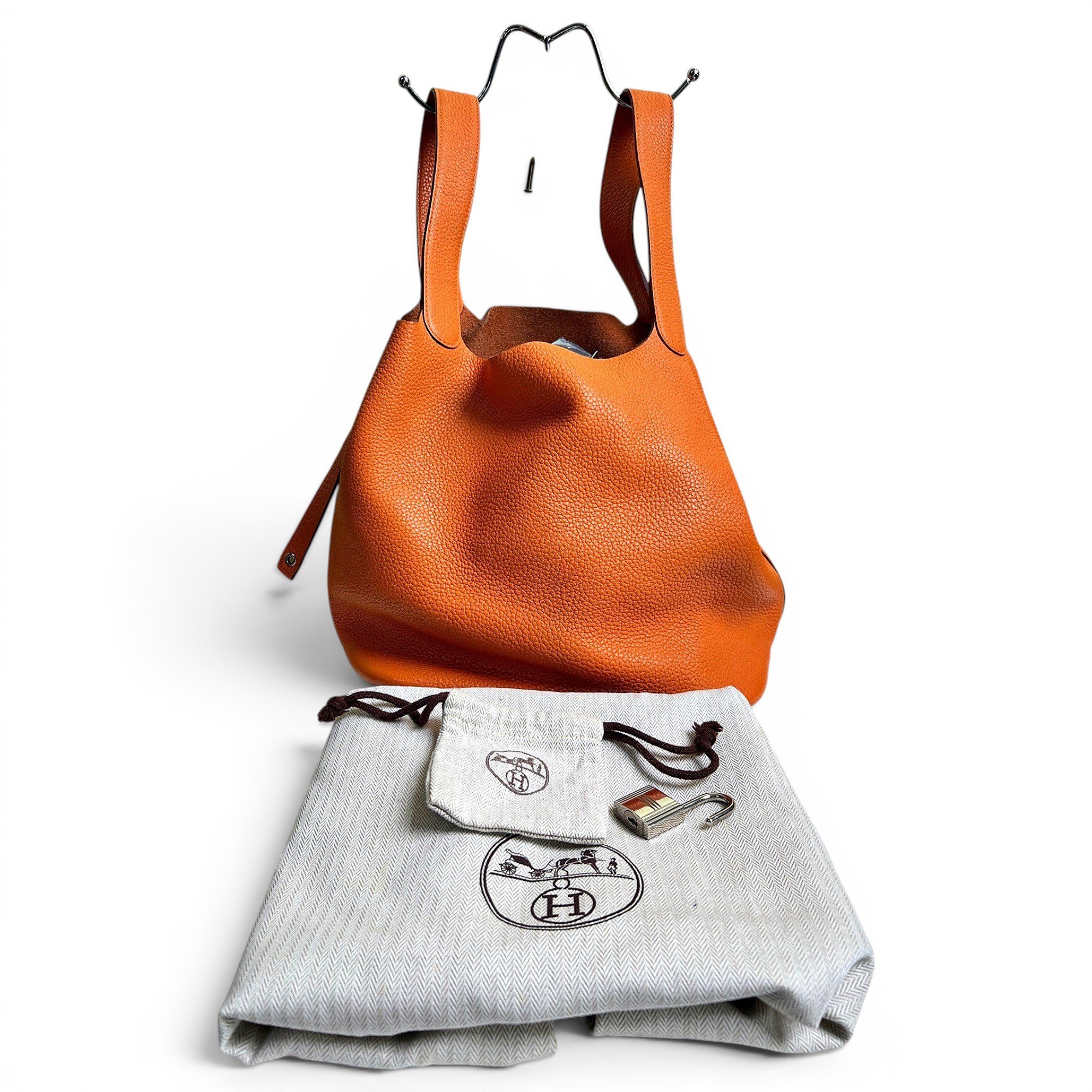 Picotin leather tote