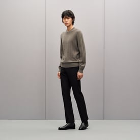 "H en Echelle" crewneck cashmere sweater