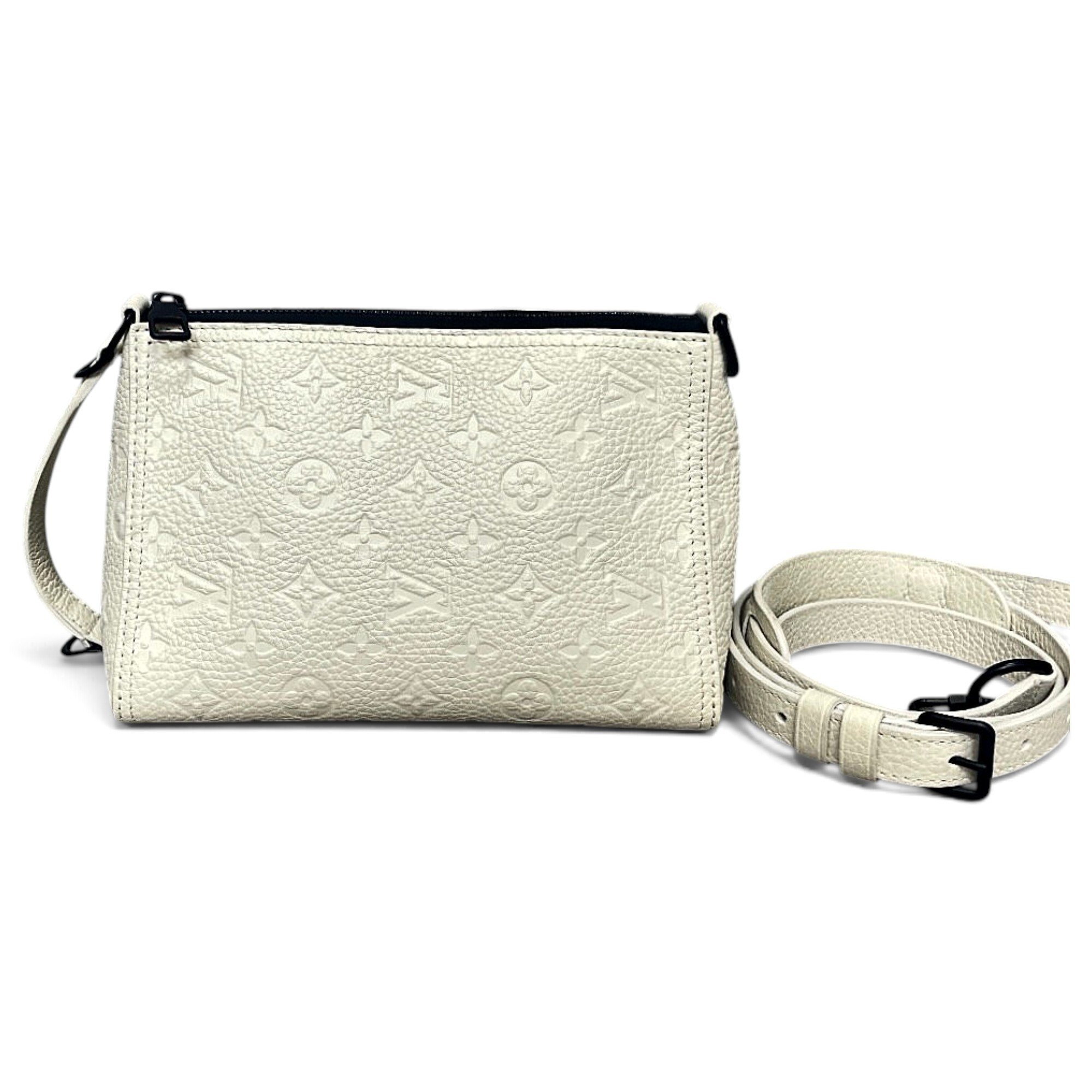 Triangle leather crossbody bag