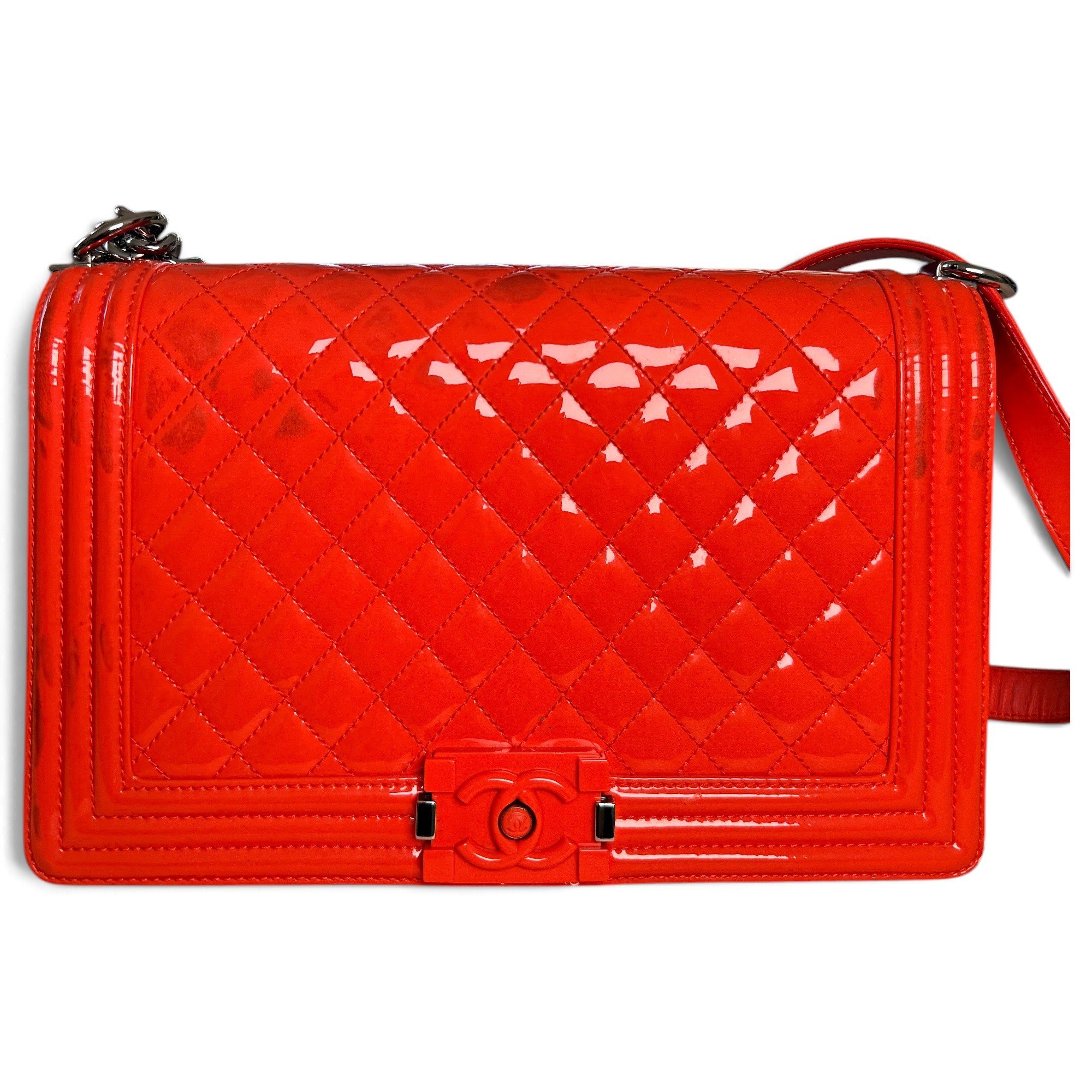 Chanel Boy patent leather handbag