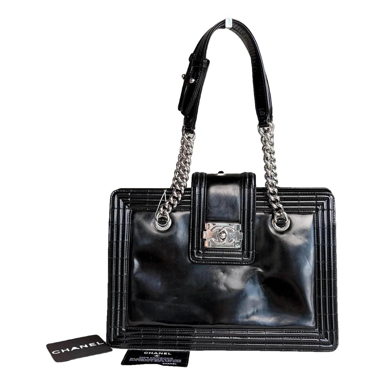 Patent leather handbag