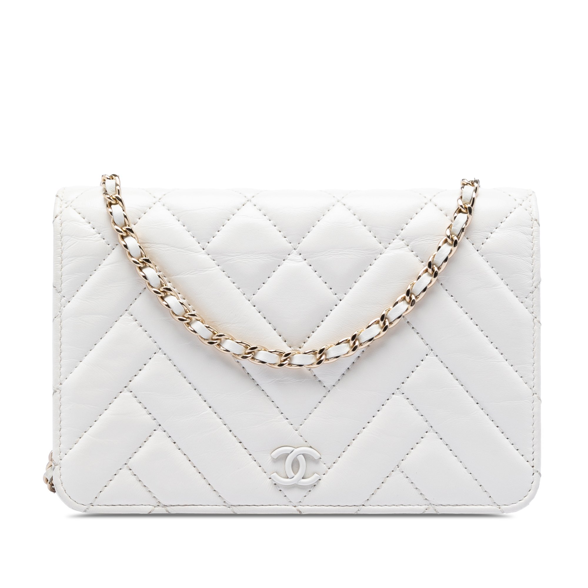Wallet On Chain leather handbag
