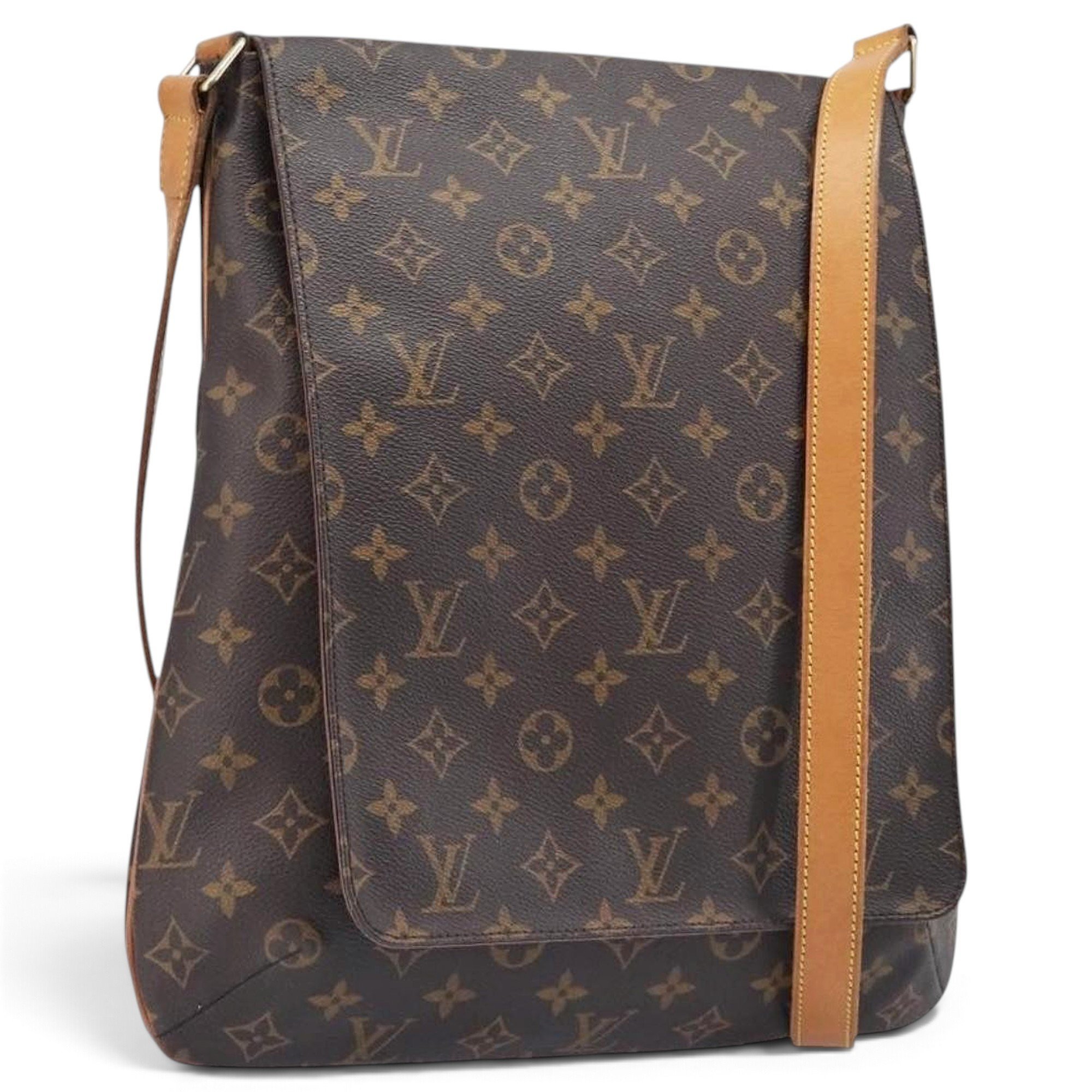 Musette leather handbag
