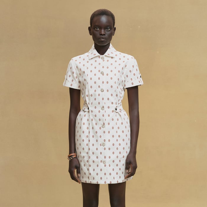 Marron Fauve "Chaine d'Ancre" Dress