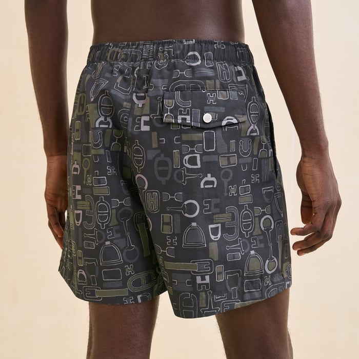 Kaki "Meli-metal" Swim Trunks