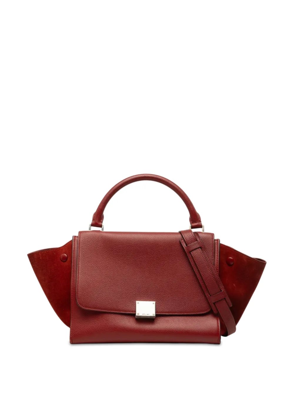 2016 Small Drummed Calfskin and Suede Trapeze satchel
