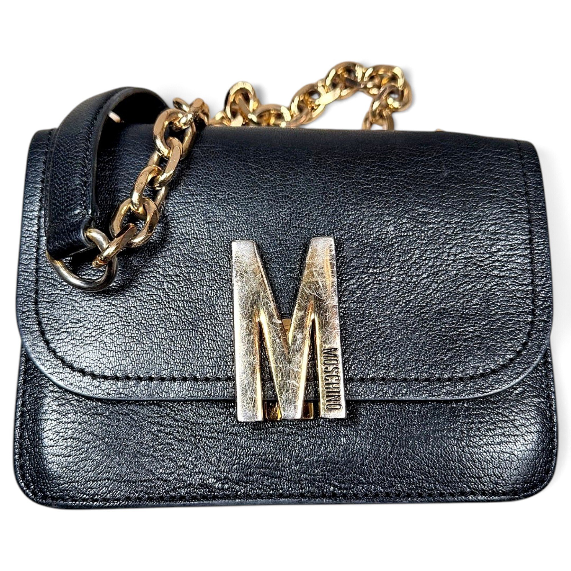 Moschino Biker leather crossbody bag