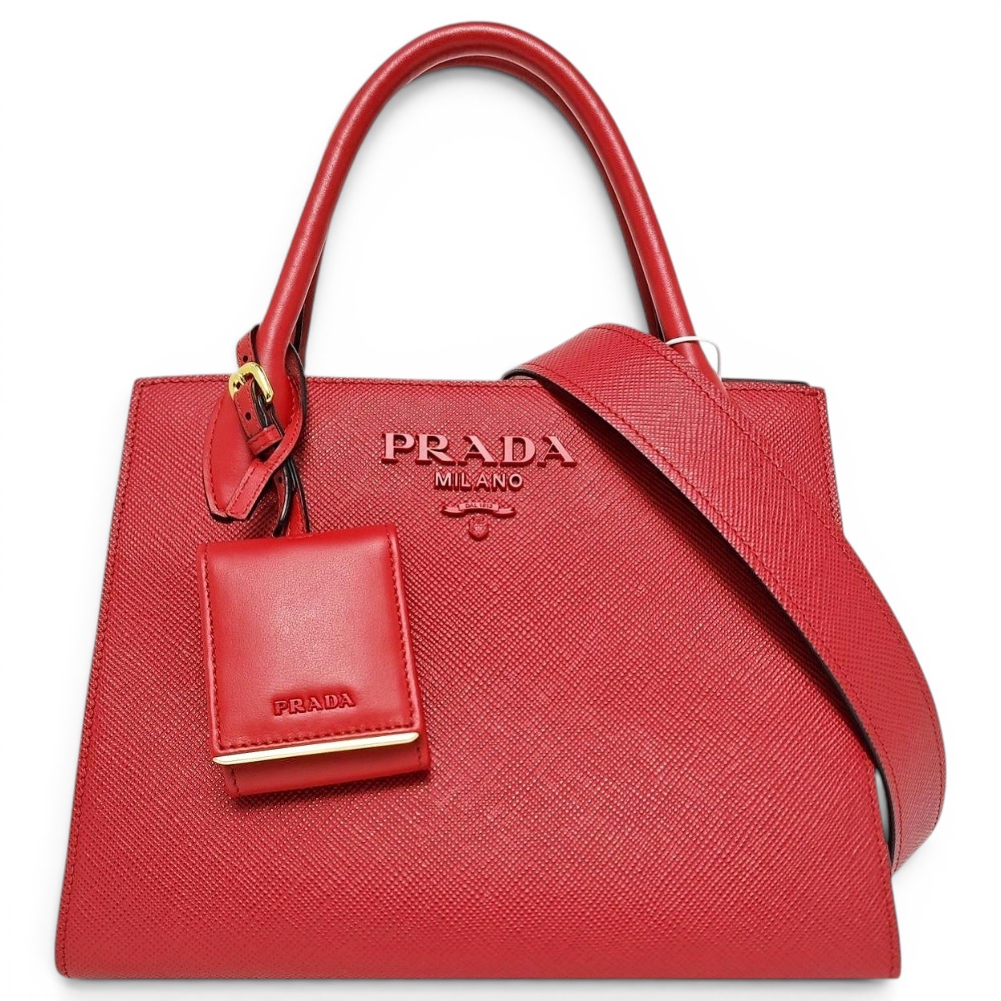 Monochrome leather handbag