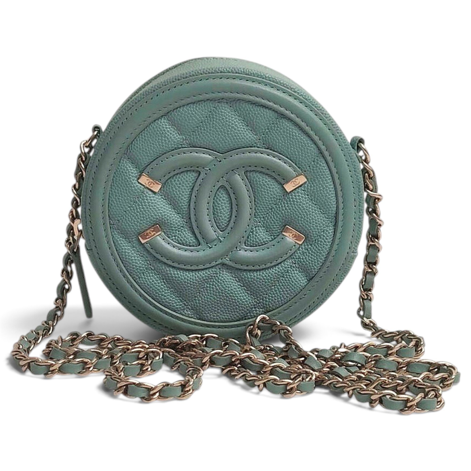 Vanity leather handbag