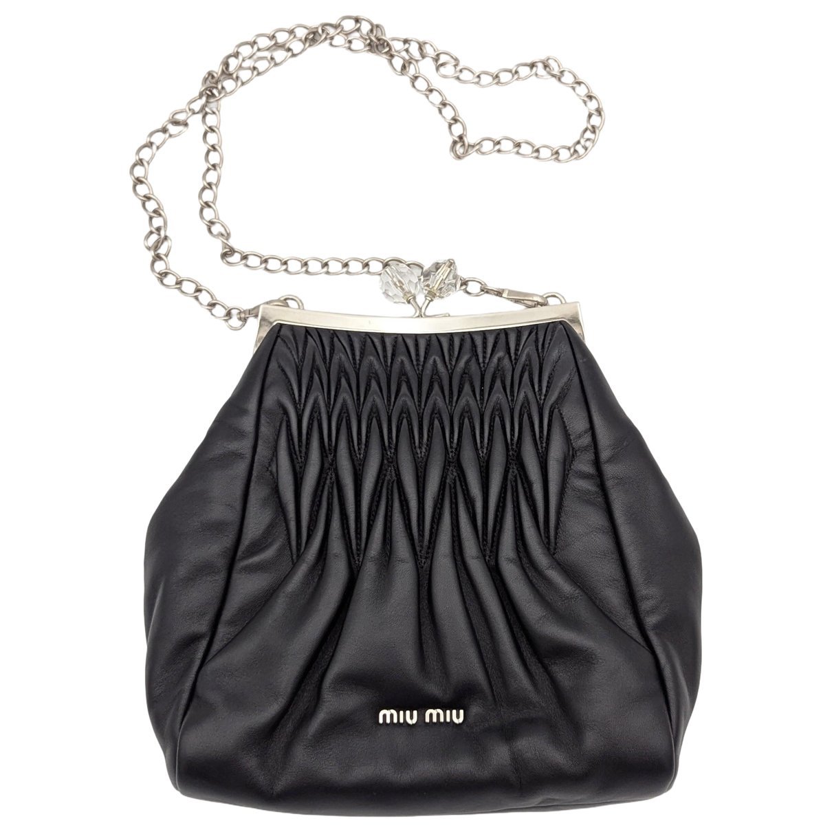 Matelassé leather handbag