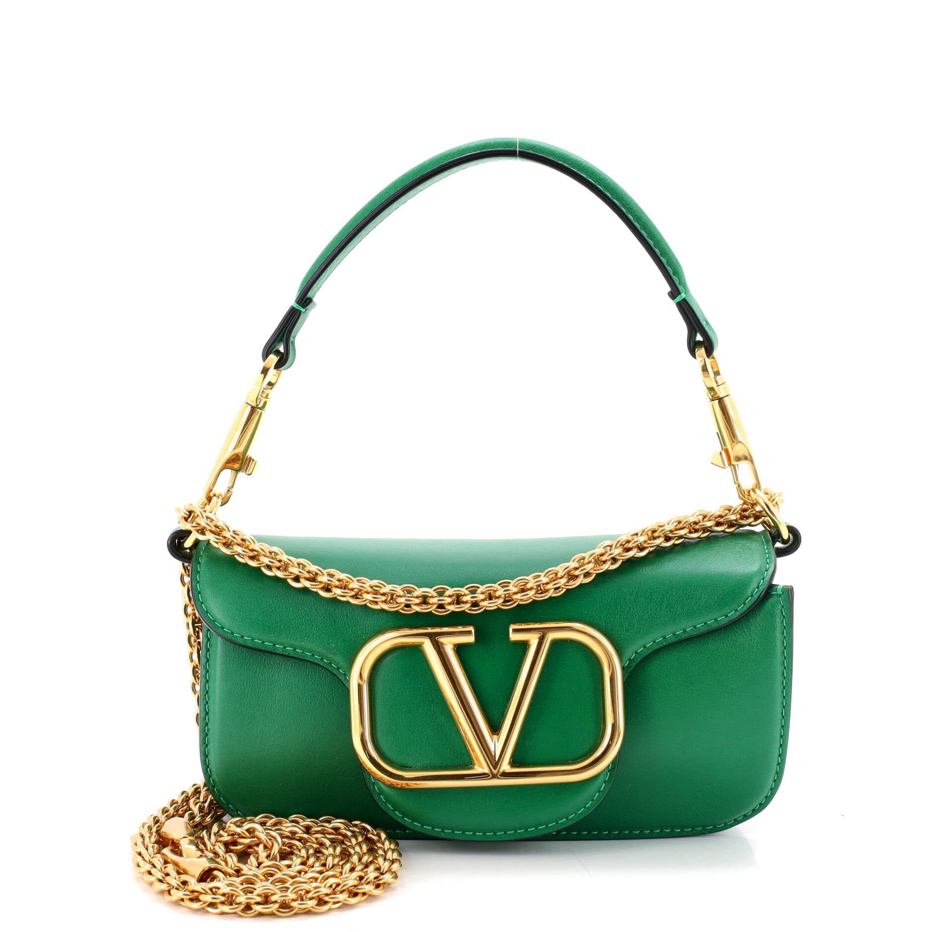 VLogo Loco Flap Shoulder Bag Leather Small