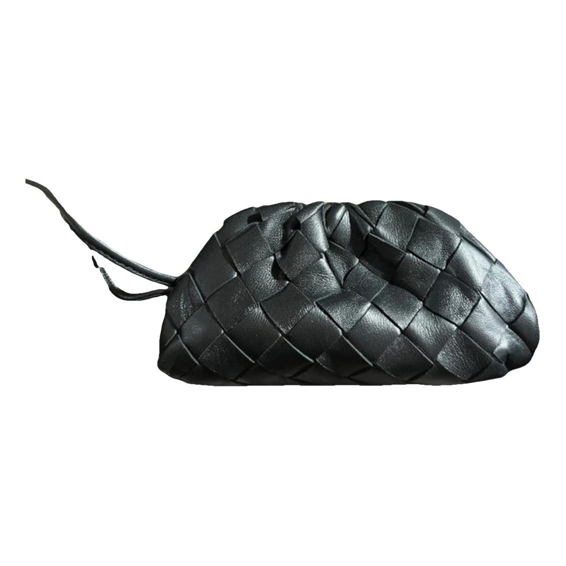 Pouch leather clutch bag