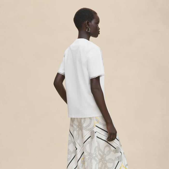 Blanc Embroidered Maxi T-shirt