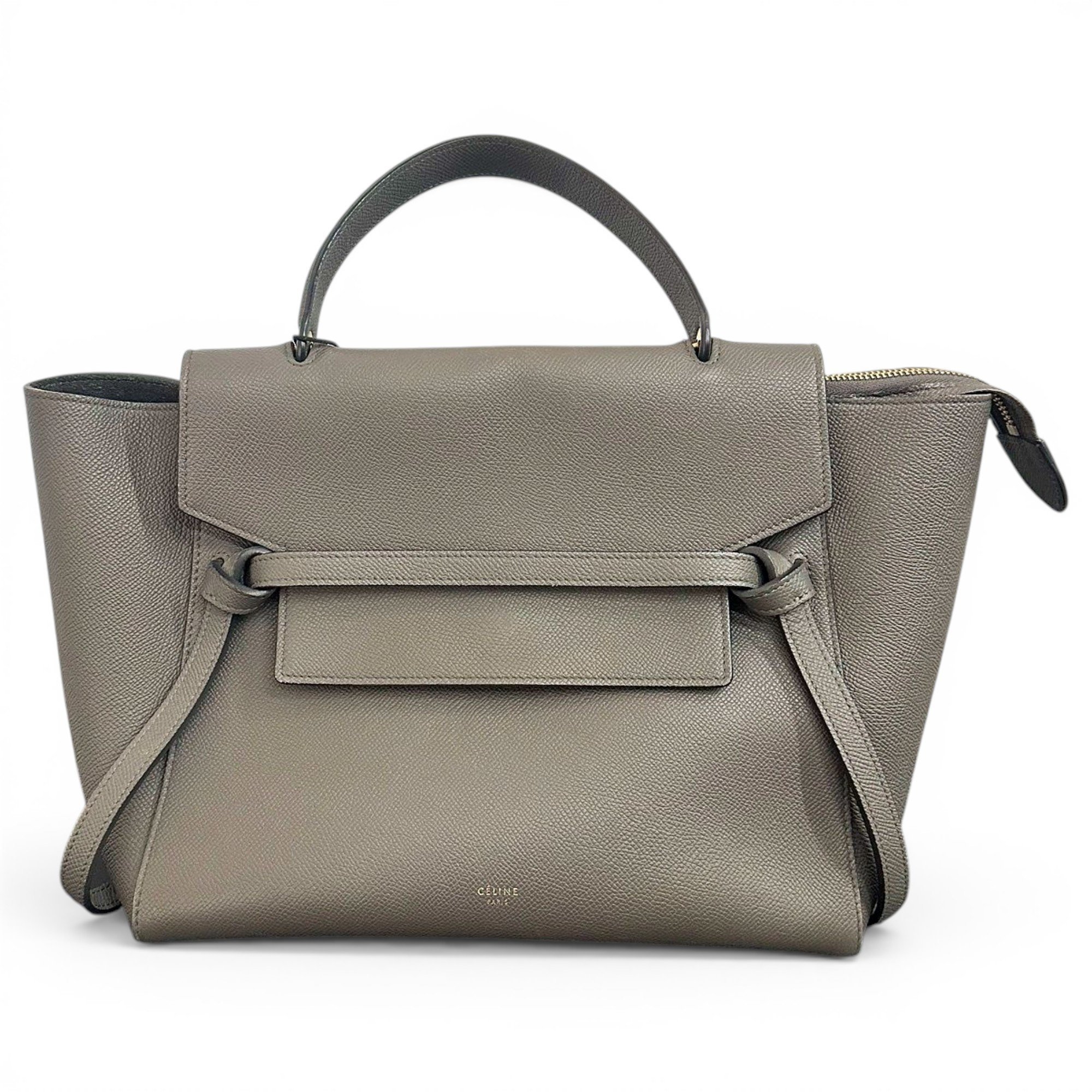 Belt leather handbag