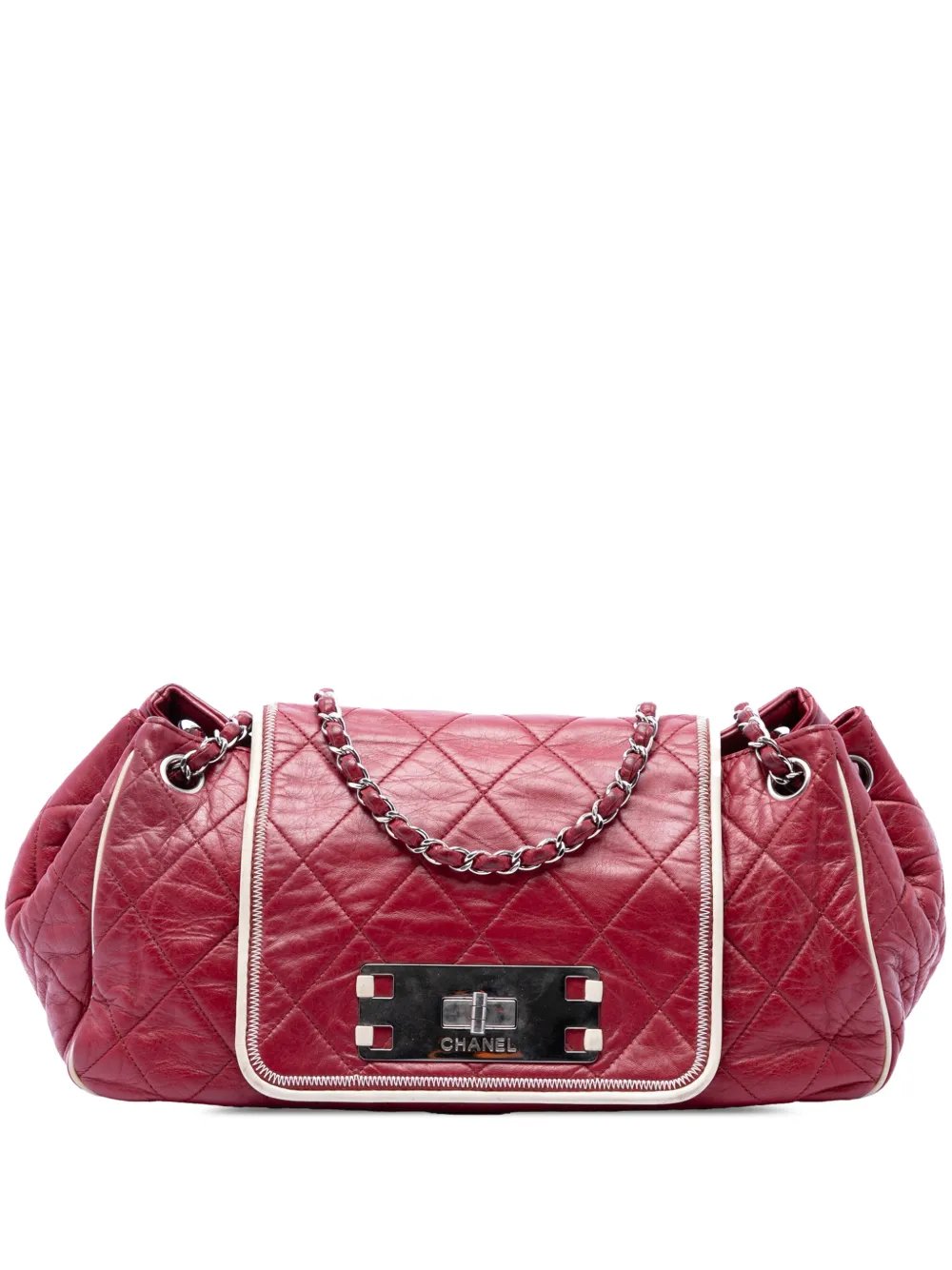 2008-2009 Quilted Aged Calfskin Reissue 2.55 East West Accordion Flap shoulder bag