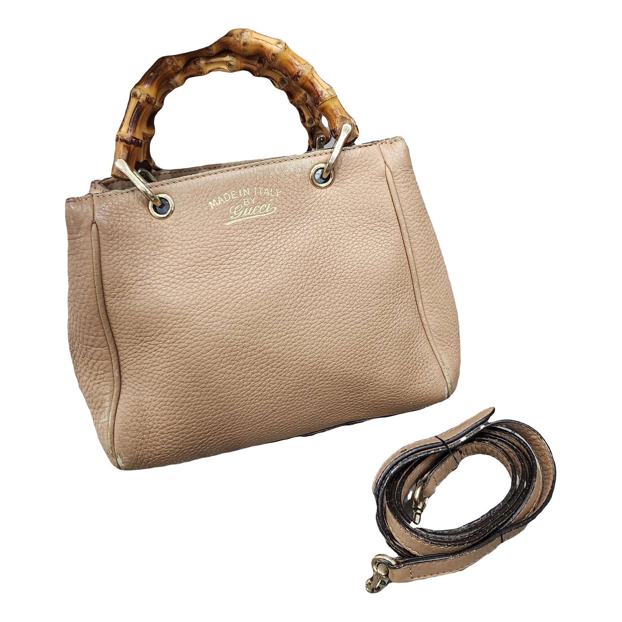 Bamboo Shopper leather bag