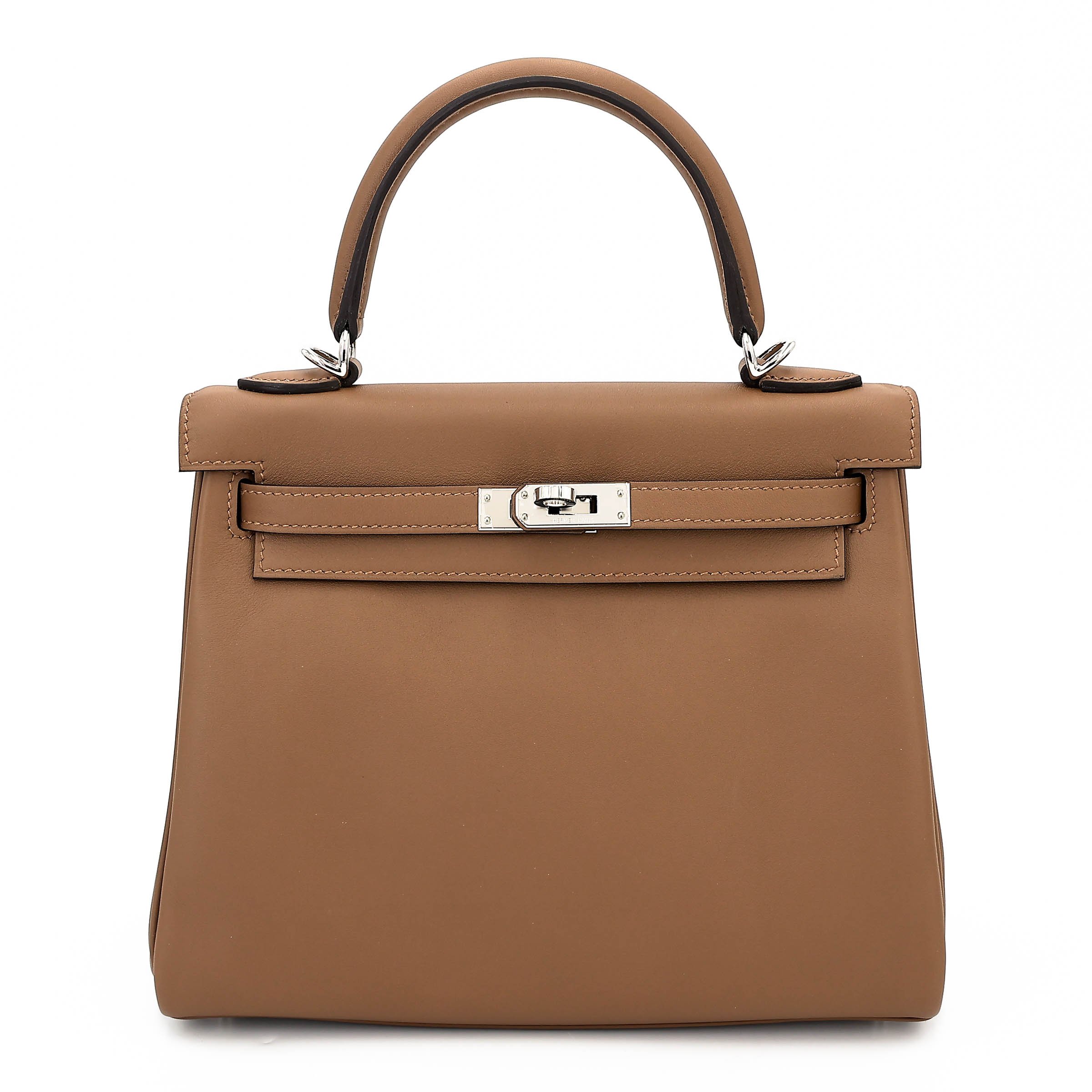 Unused ( Rank NS ) HERMÈS Kelly 25 Alezan (3G) Beige Marfa (8Q) Swift Palladium hardware W (2024)