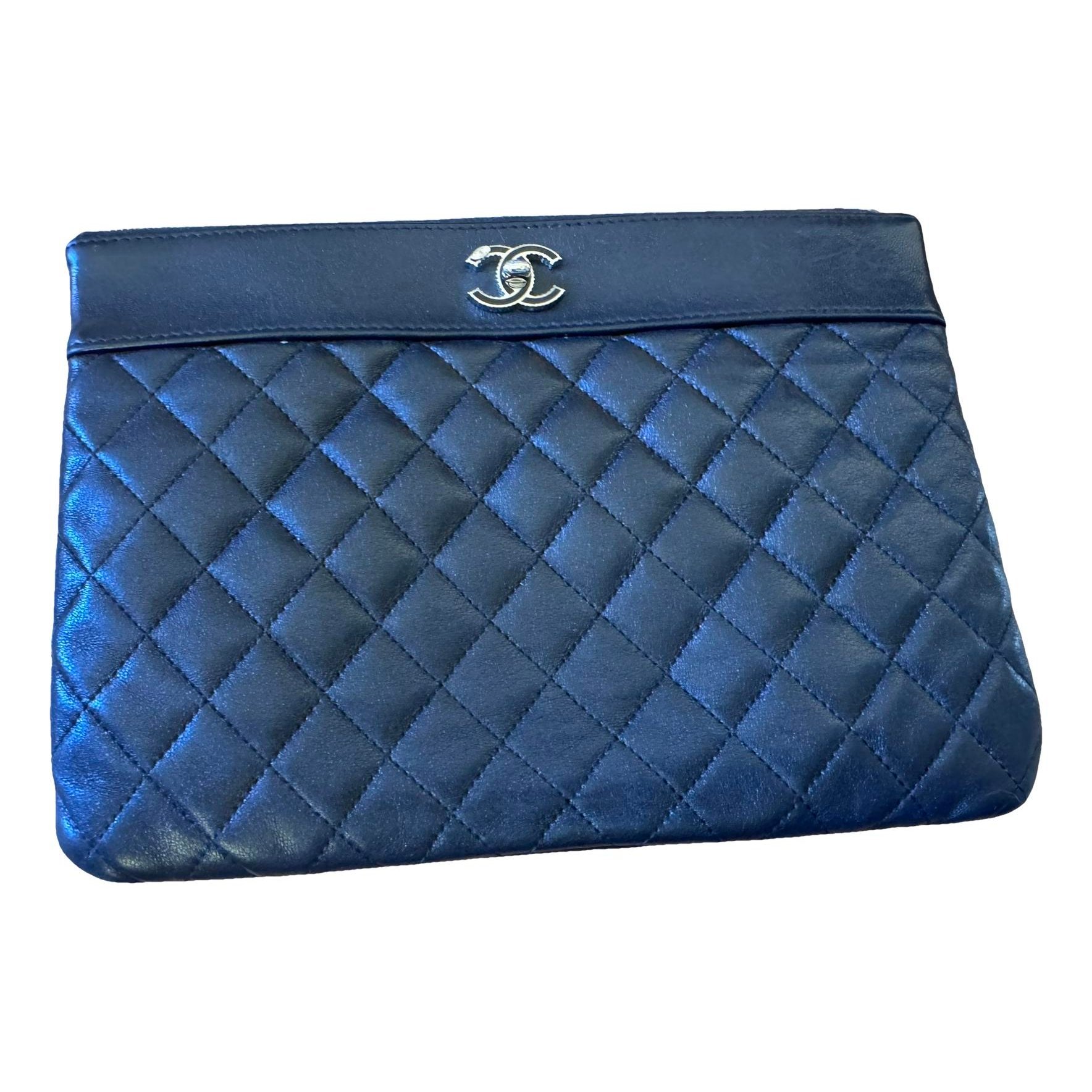 Leather clutch bag