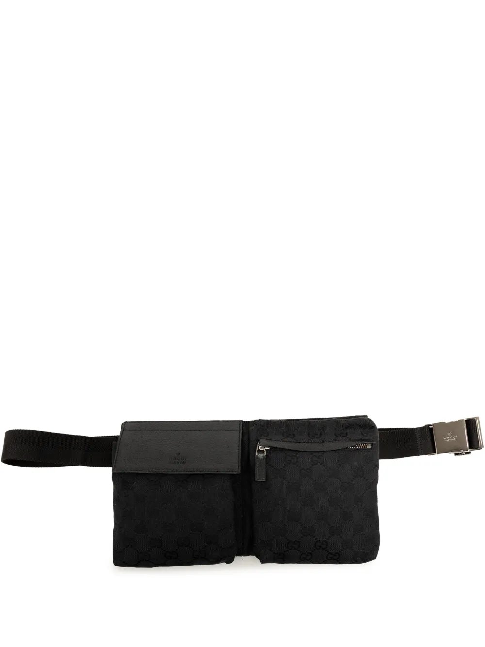 2000-2015 GG Canvas Double Pocket belt bag