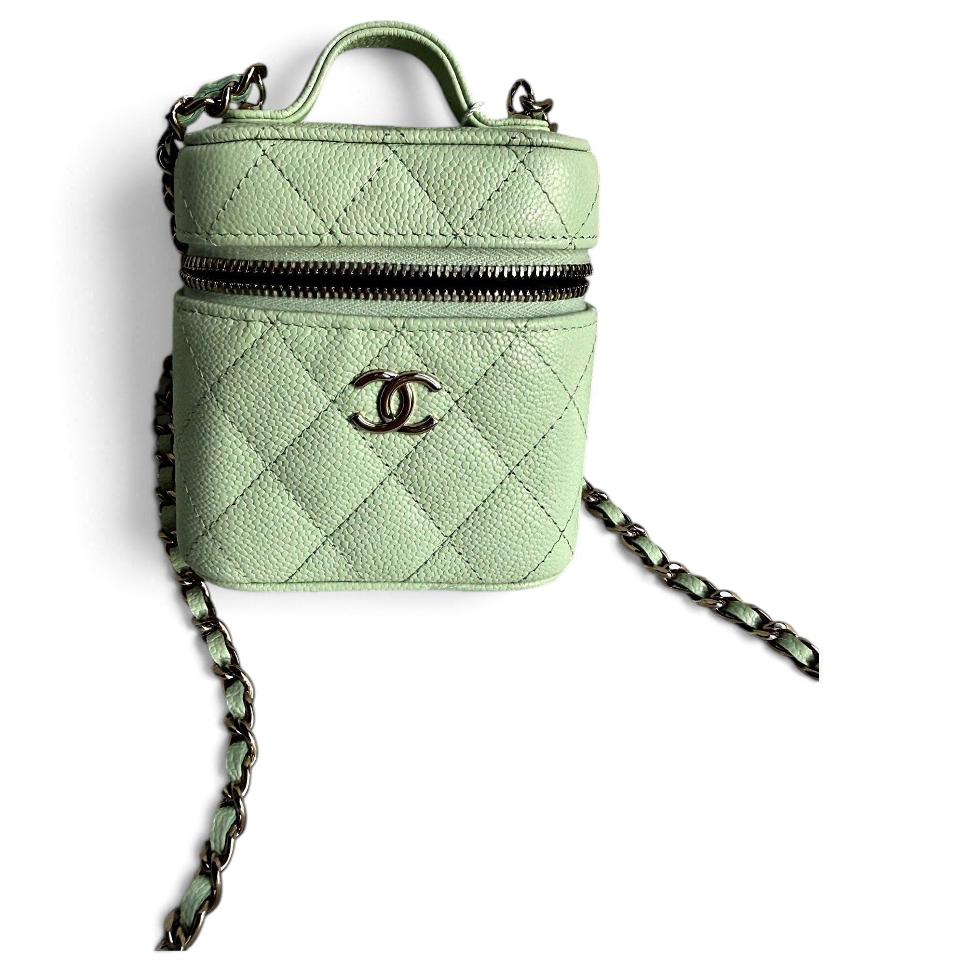 Vanity leather handbag
