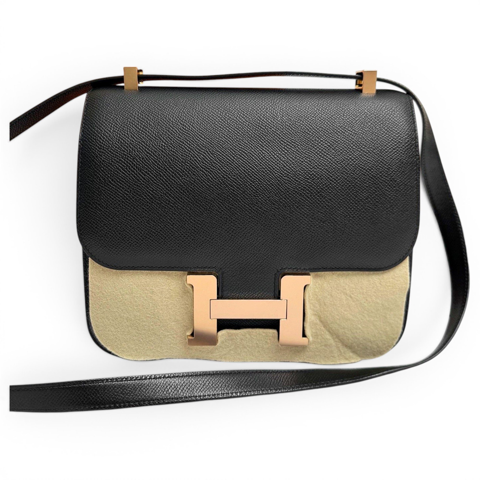 Hermes Constance 24 Handbag Noir Epsom Leather