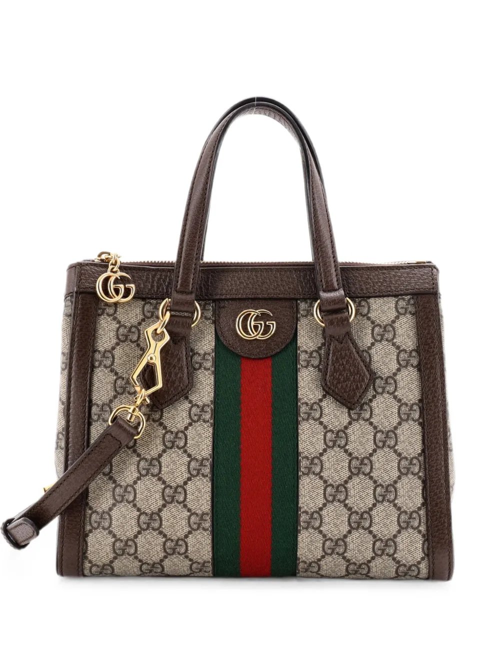 Ophidia Top Handle GG Coated Canvas Small tote bag