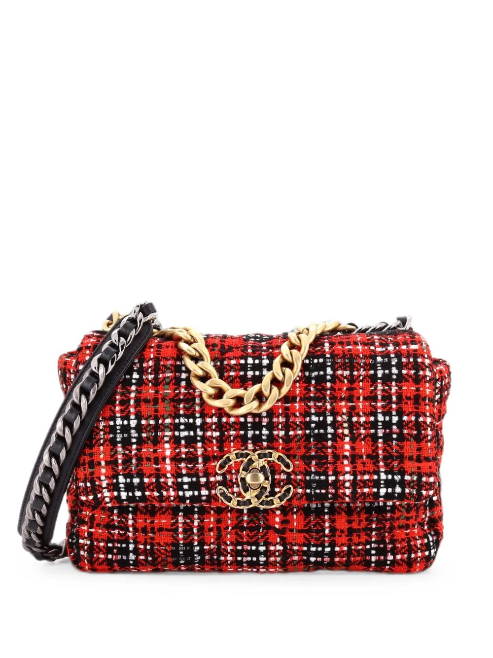 19 Flap Bag Quilted Tweed Medium crossbody bag