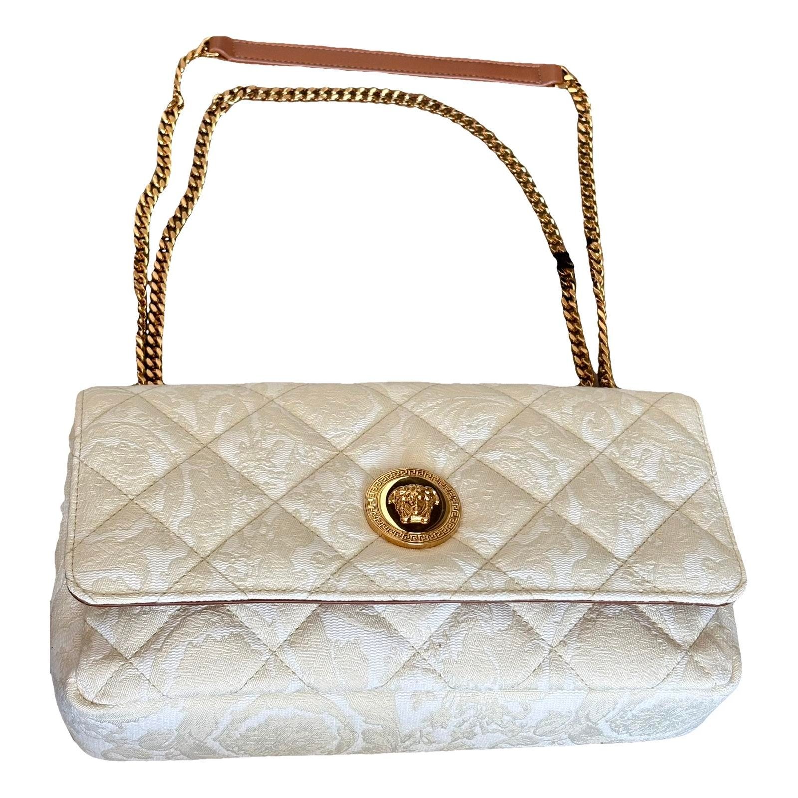 Versace Greca Goddess leather handbag