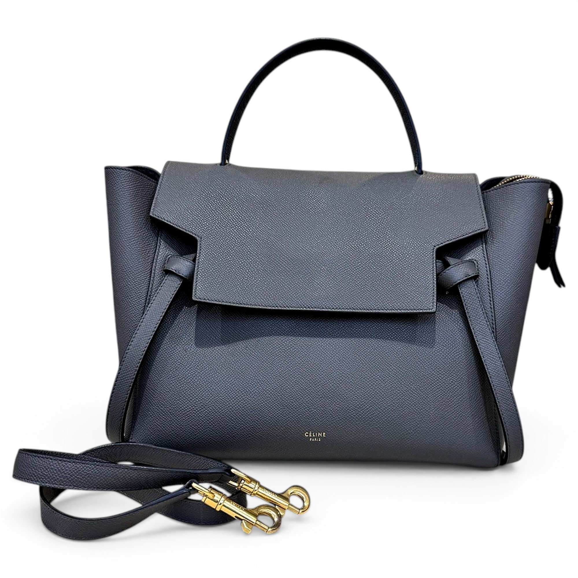 Belt leather handbag