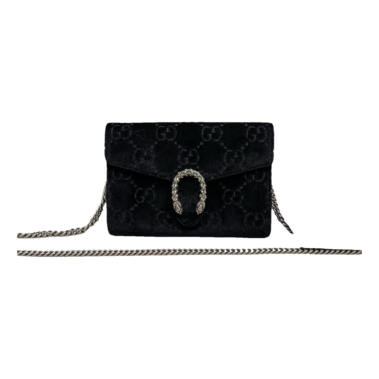 Dionysus Chain Wallet velvet handbag