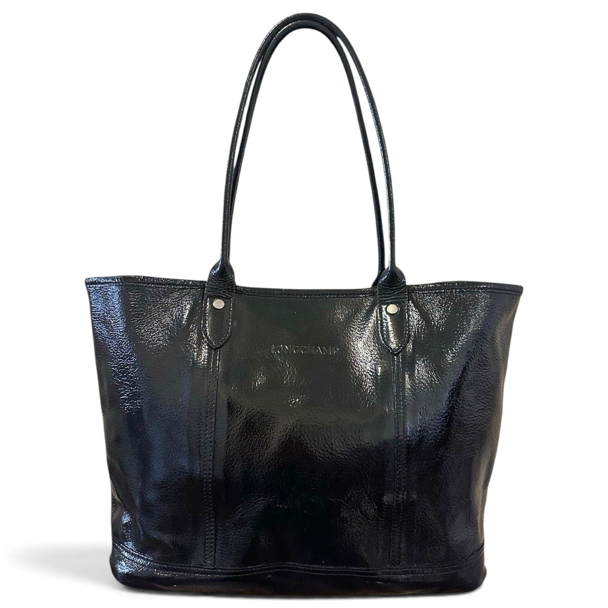 Patent leather tote