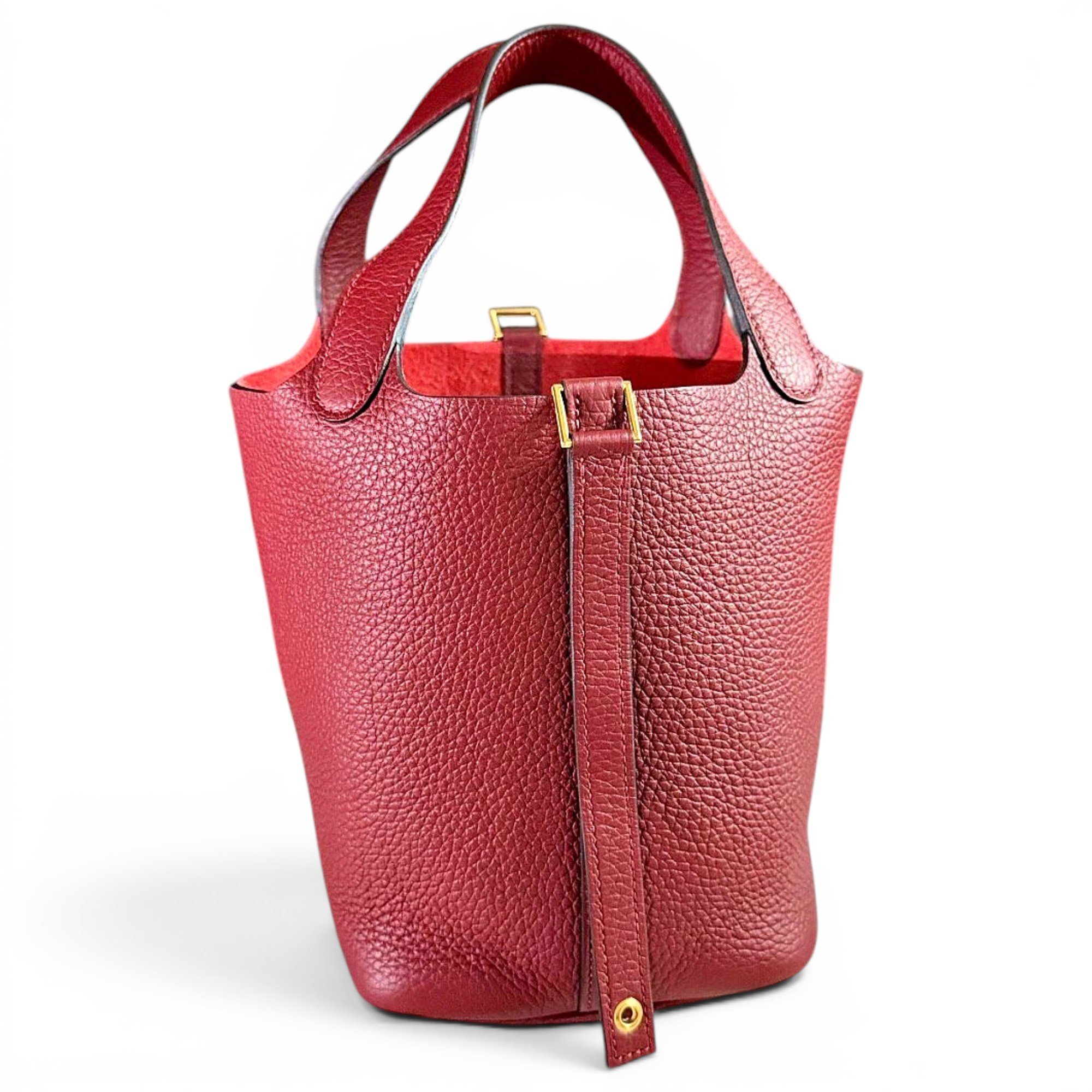 Picotin leather tote