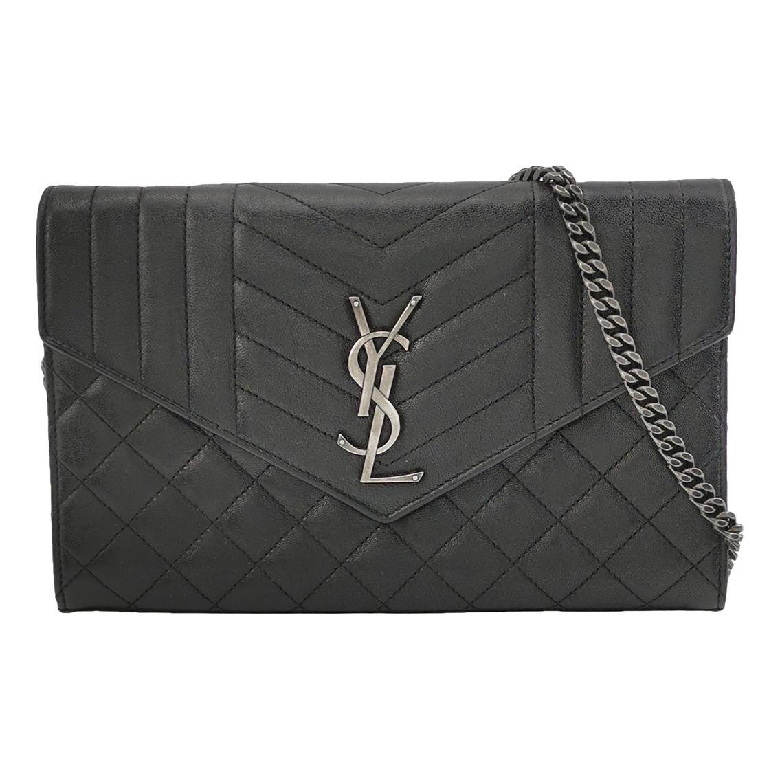 Envelope leather handbag