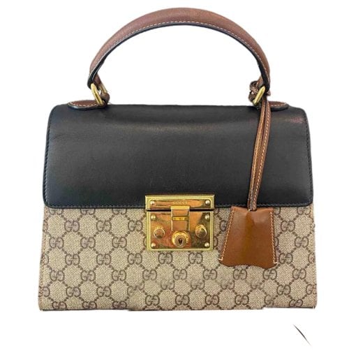 Padlock vinyl crossbody bag