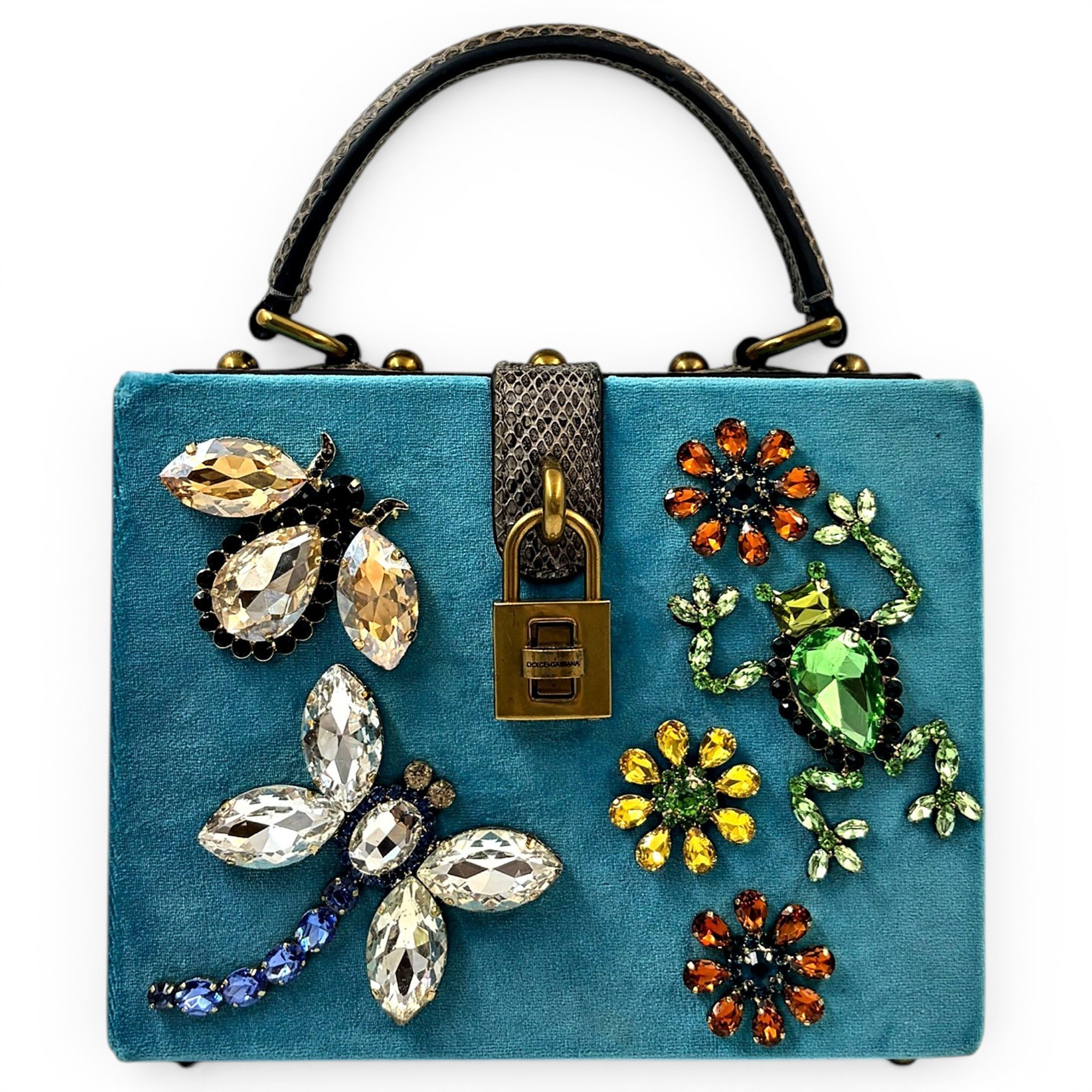 Dolce Box velvet handbag