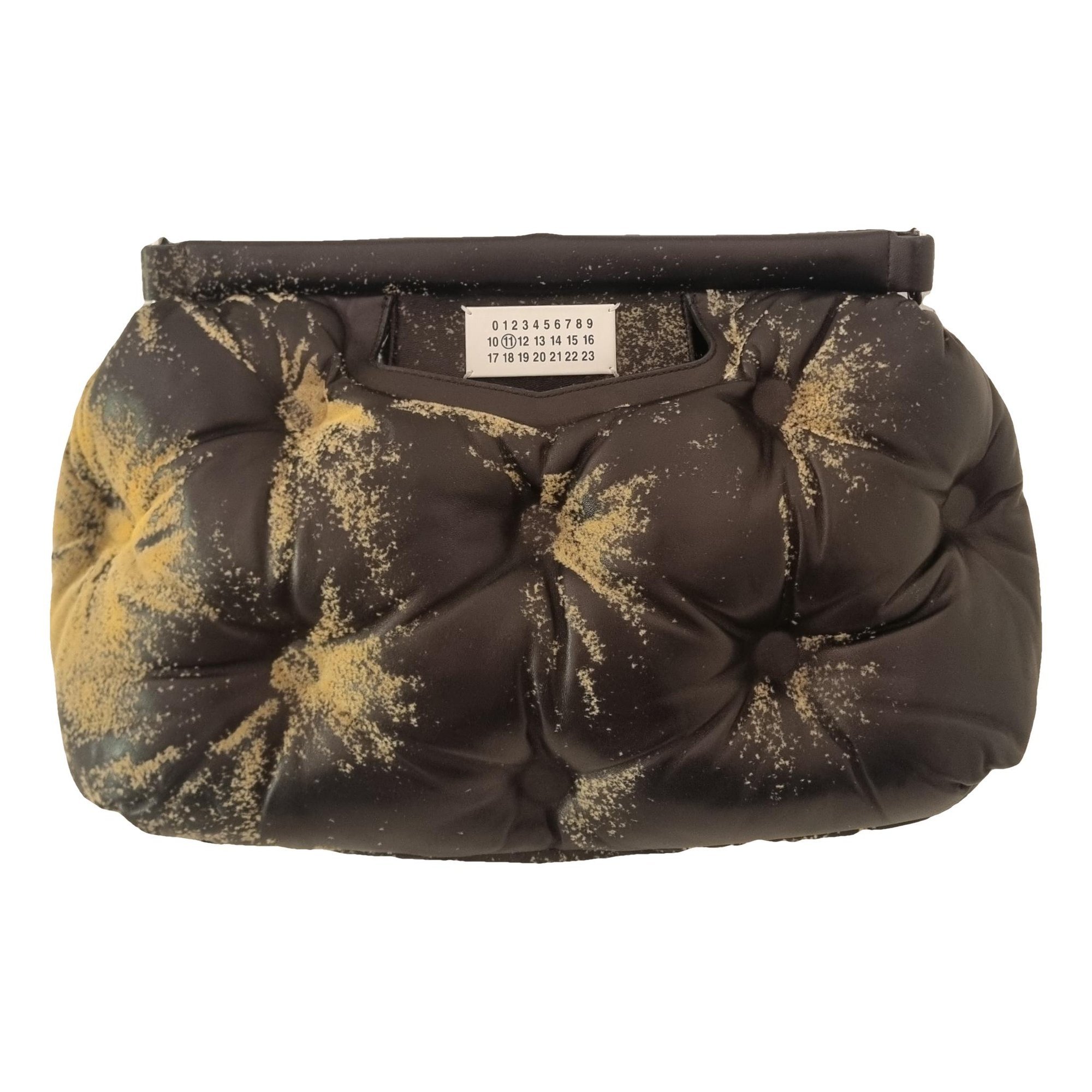 Leather clutch bag