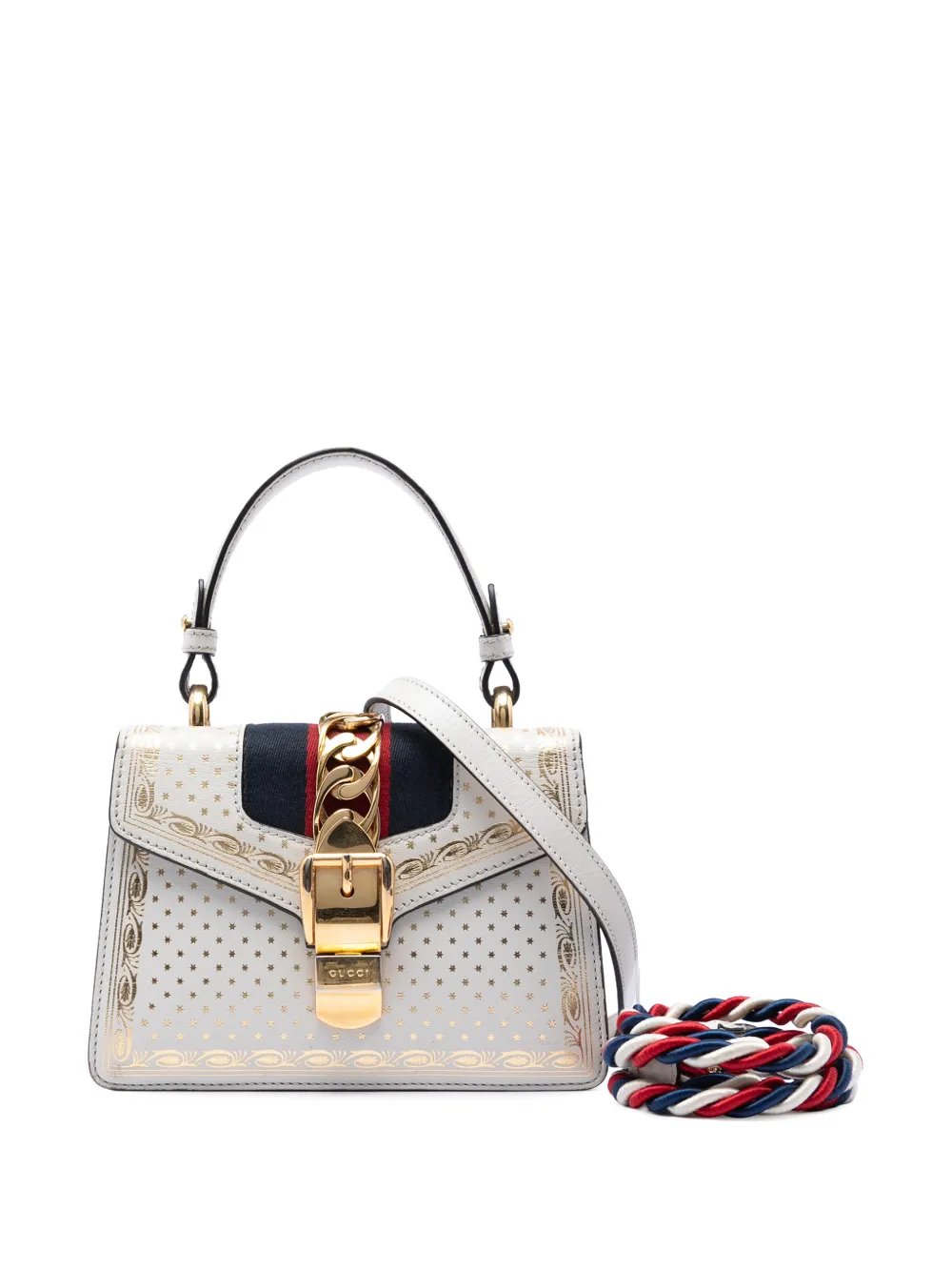 2016-2026 Mini Calfskin Web Star Print Sylvie satchel