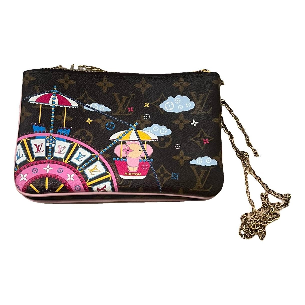 Double zip leather mini bag