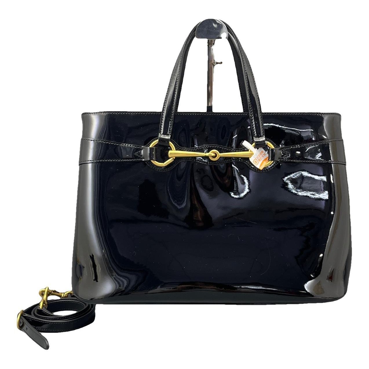Horsebit 1955 patent leather handbag