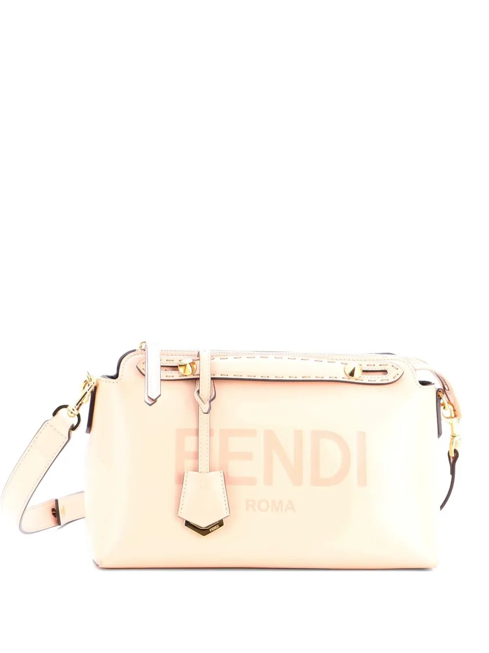 Logo By The Way Satchel Embossed Leather Medium shoulder bag