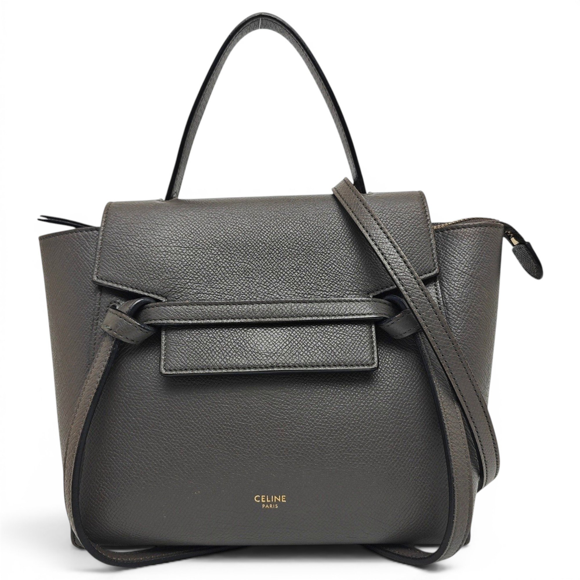 Belt leather handbag