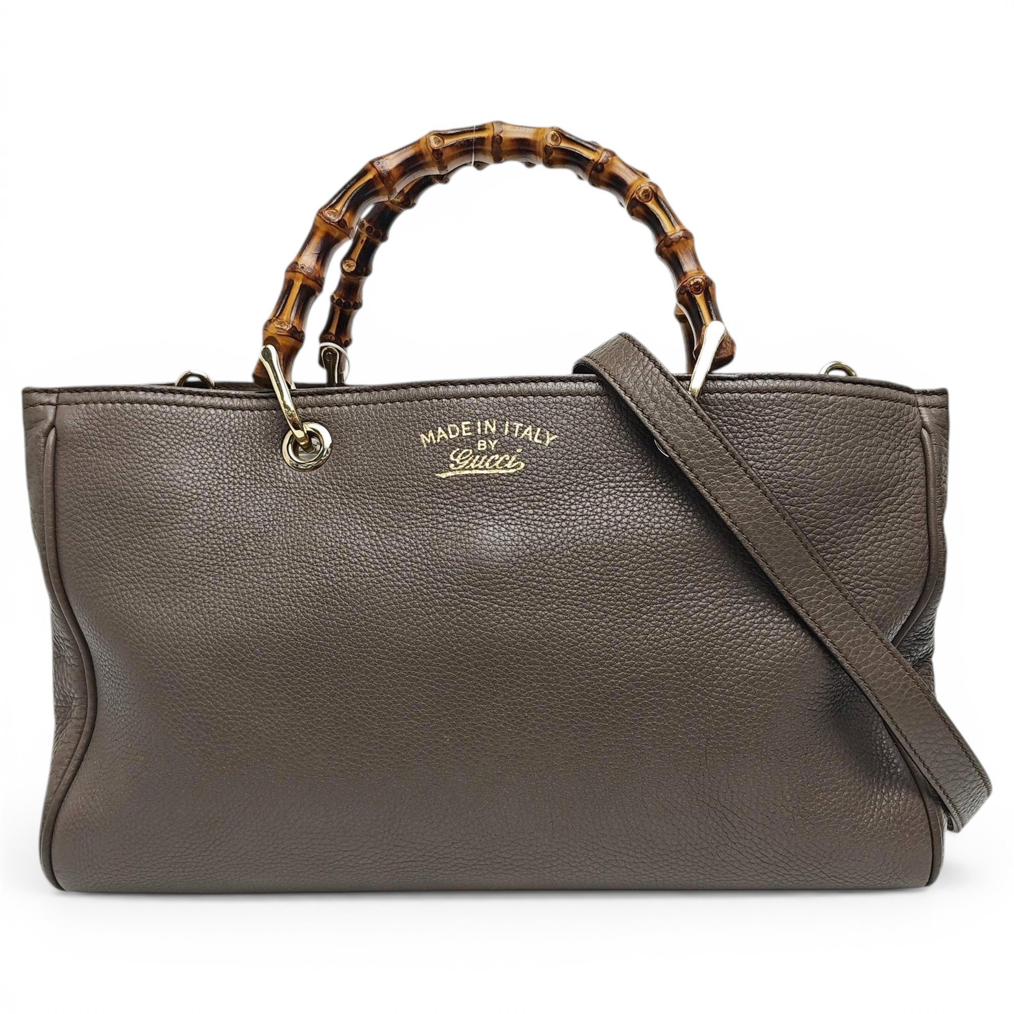 Bamboo leather handbag