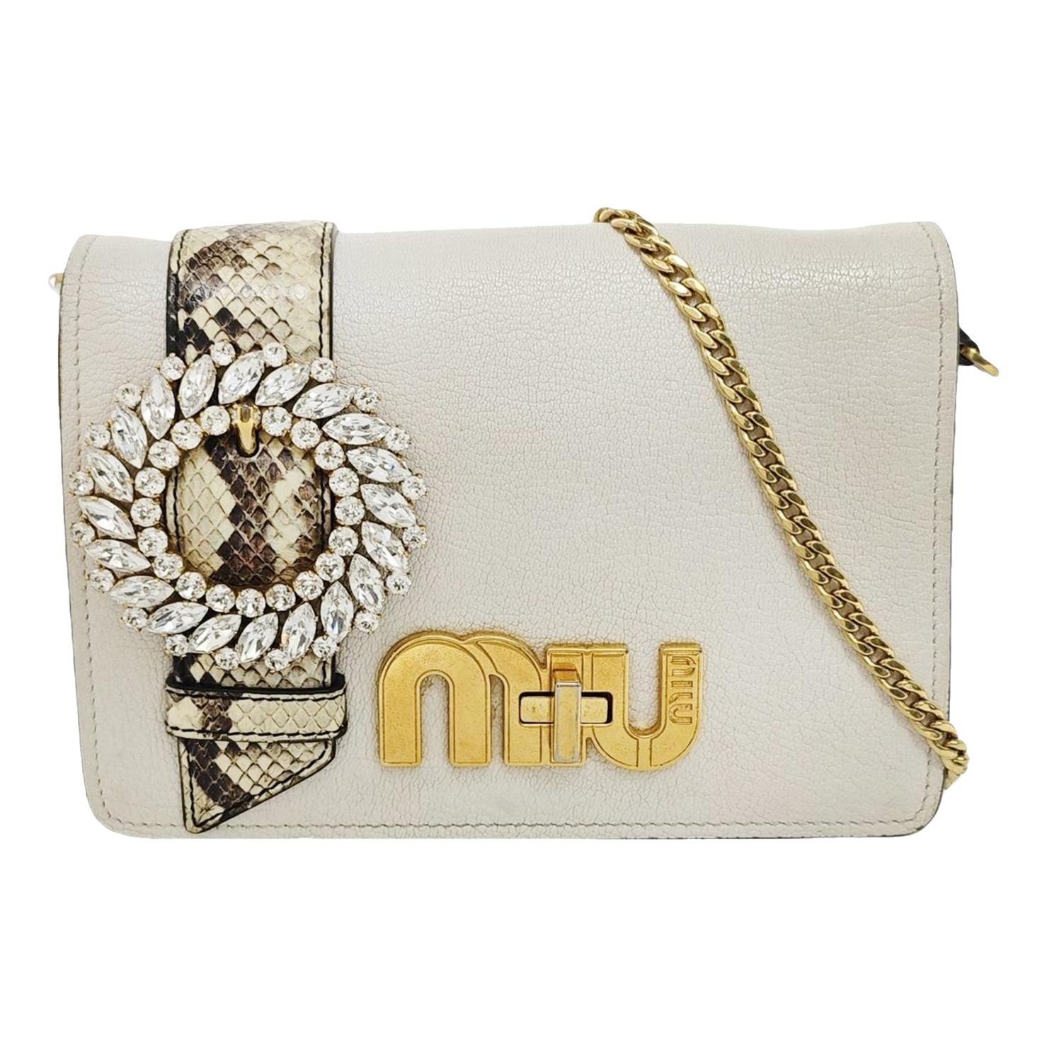 My Miu leather handbag