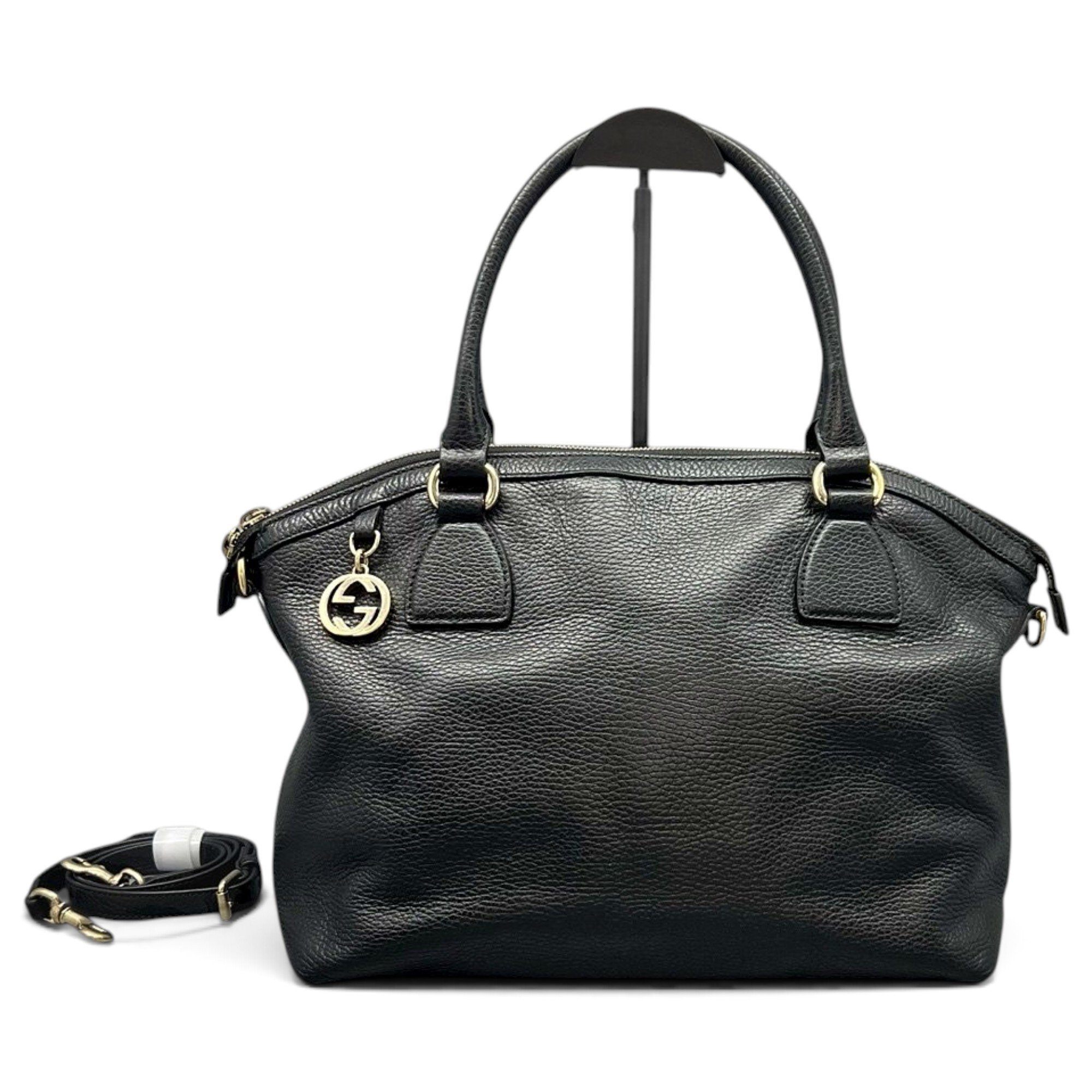 Bamboo Bullet Top Handle leather handbag