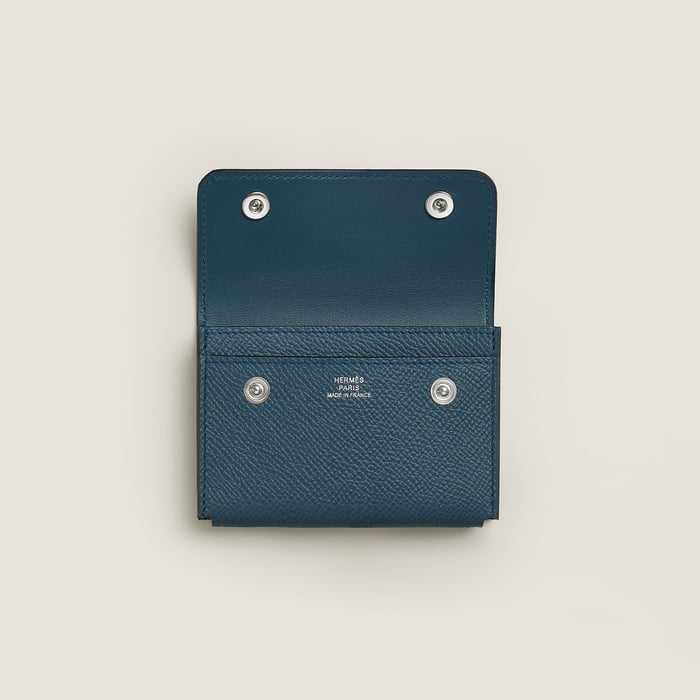 Bleu Tempête Hermèsnap II Card Holder