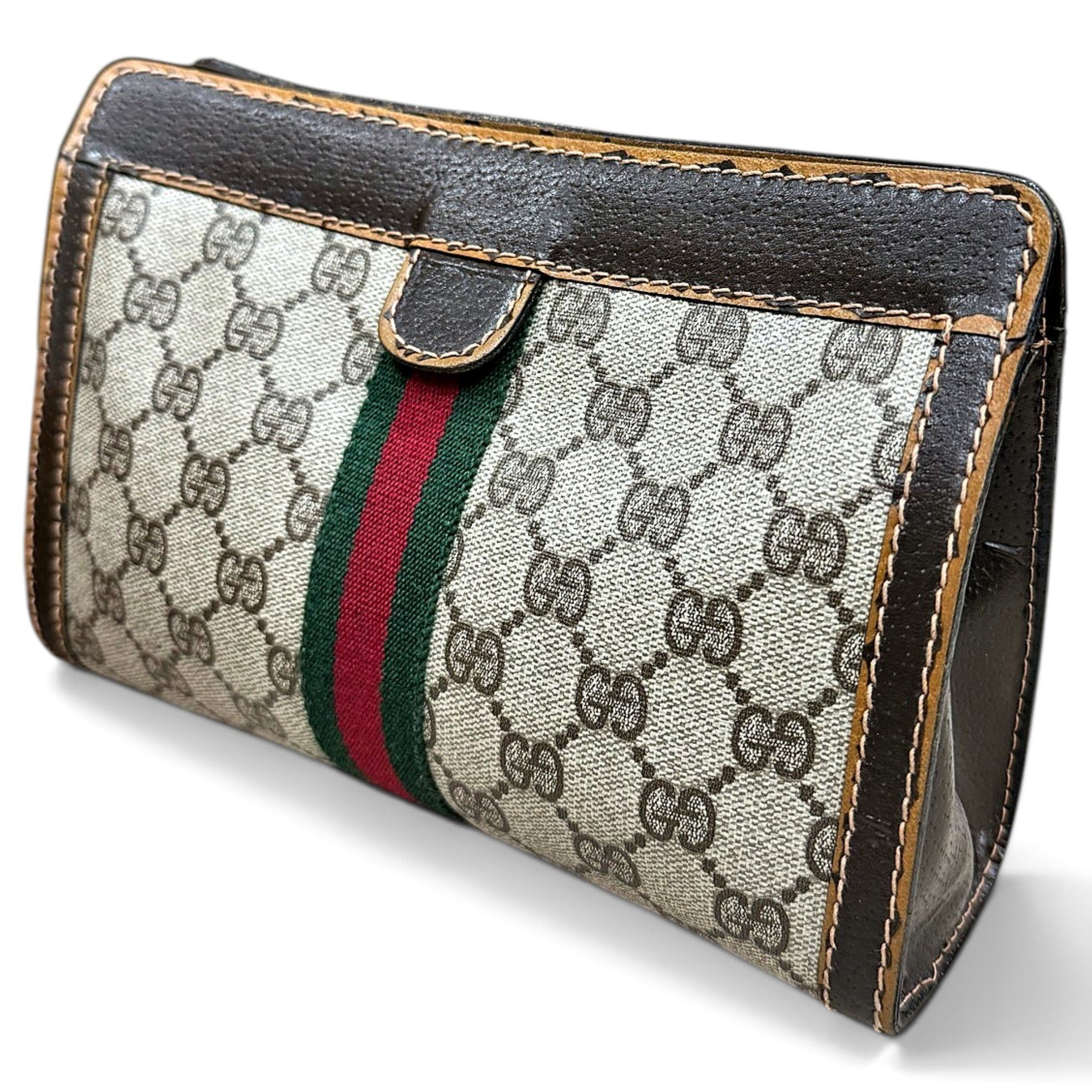 Ophidia leather clutch bag