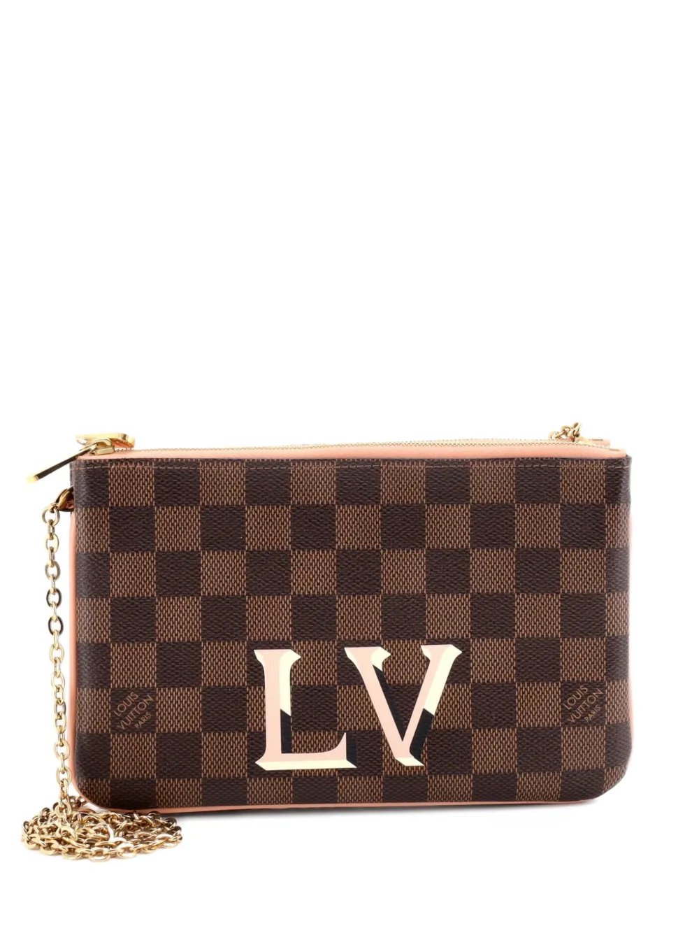 Double Zip Pochette Damier clutch bag