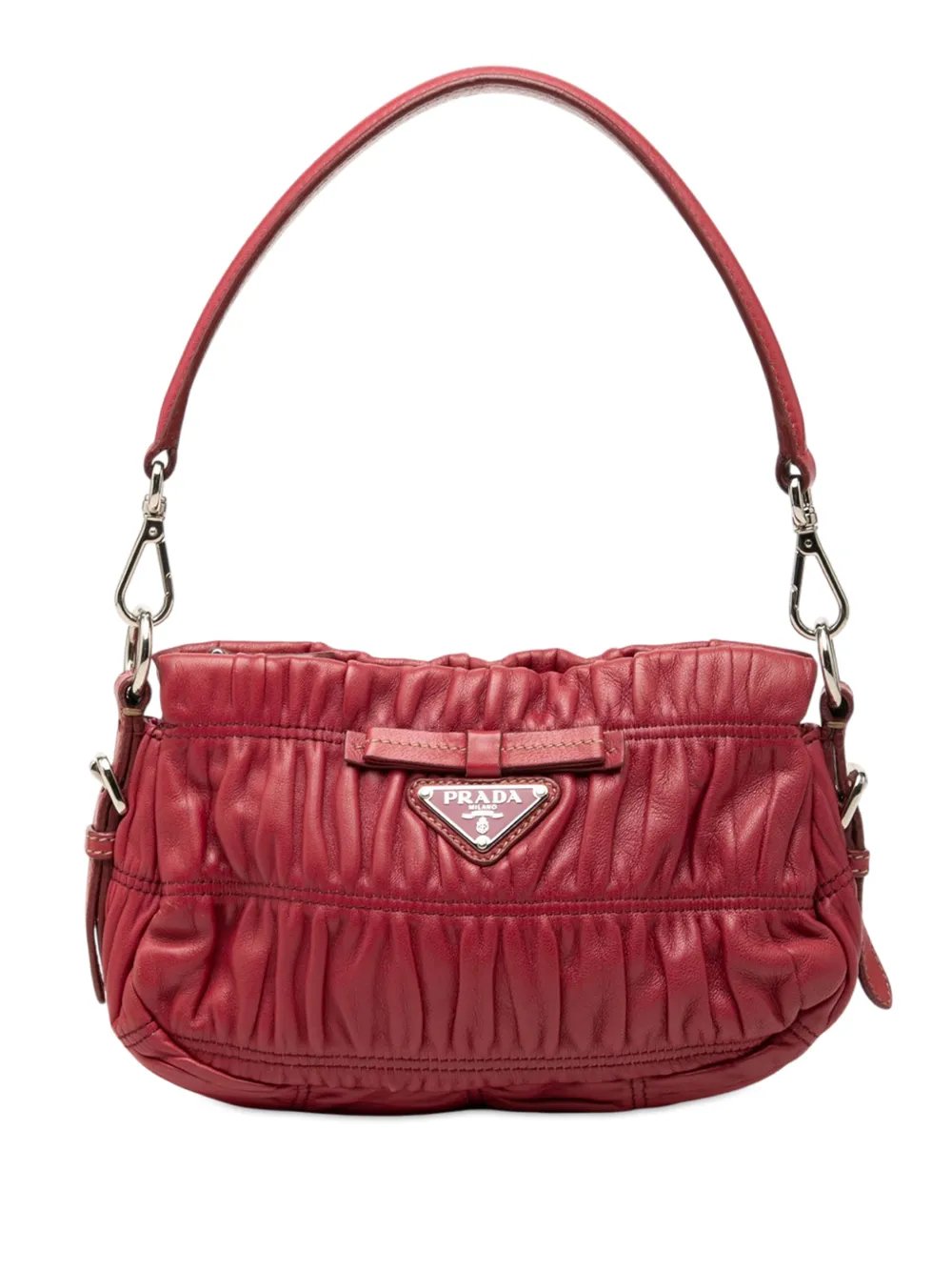 Prada 2013-2026 Mini Nappa Gaufre Bow shoulder bag