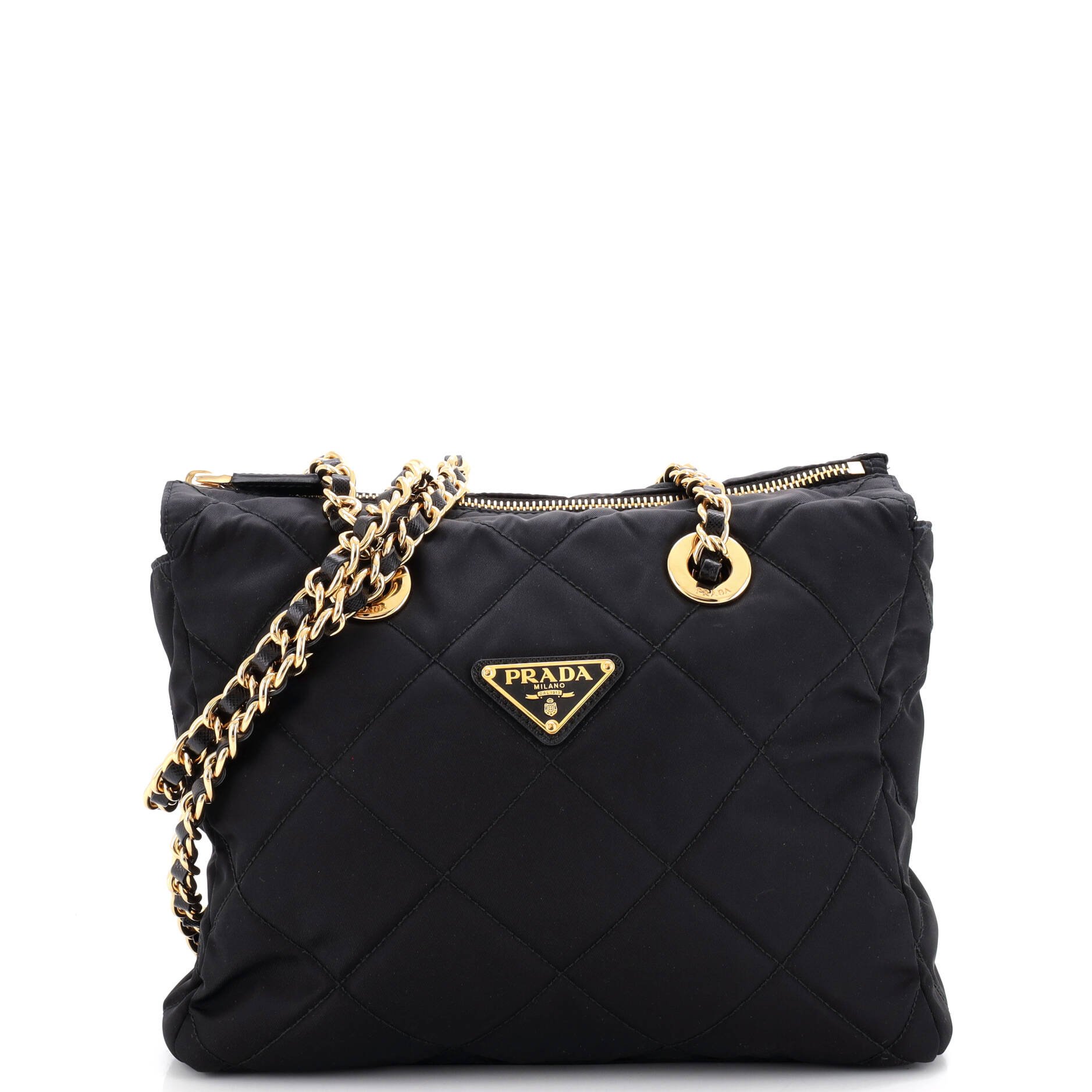 Re-Edition 1995 Chain Tote Quilted Re-Nylon Small