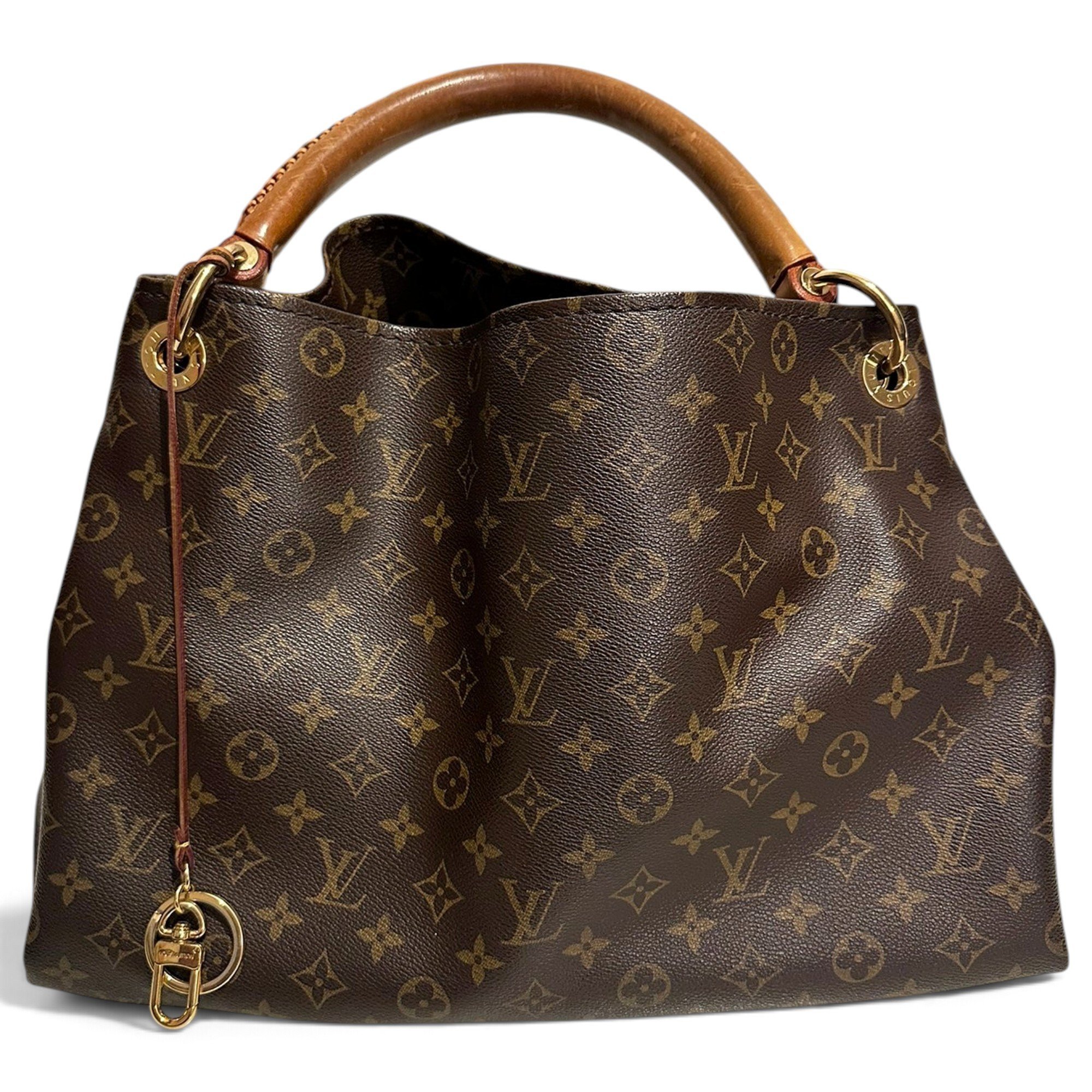 Artsy leather handbag
